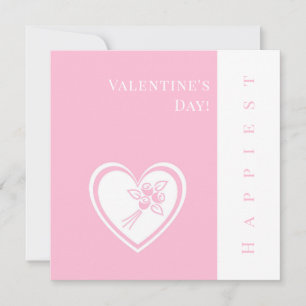 Gepersonaliseerde Roze Hart Rozen Valentijnsdag Ka