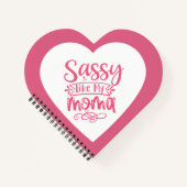 Gepersonaliseerde Roze Hart Spiraal Notebook Notitieboek (Voorkant)