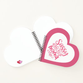 Gepersonaliseerde Roze Hart Spiraal Notebook Notitieboek