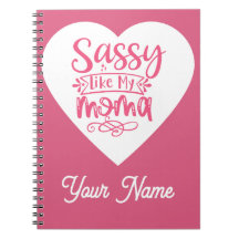 Gepersonaliseerde Roze Hart Spiraal Notebook