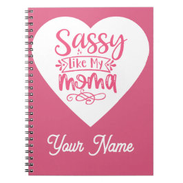 Gepersonaliseerde Roze Hart Spiraal Notebook Notitieboek