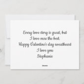 Gepersonaliseerde roze hartballonnen Valentijnsdag Feestdagenkaart (Achterkant)