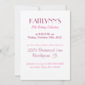 Gepersonaliseerde roze harten en turale gymnastiek kaart (Achterkant)