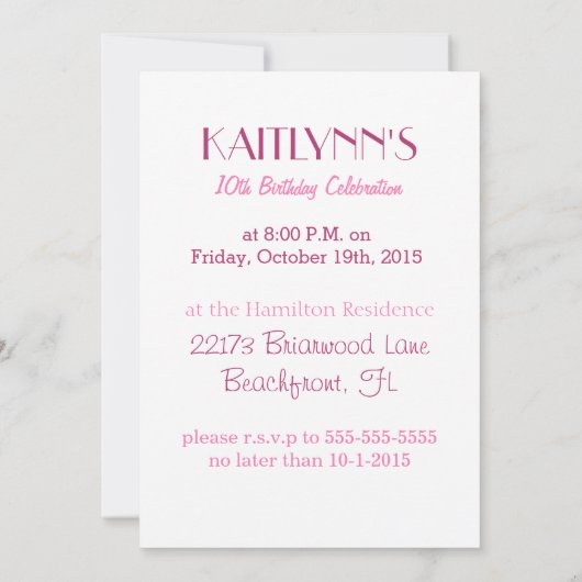 Gepersonaliseerde roze harten en turale gymnastiek kaart (Achterkant)