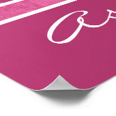 Gepersonaliseerde roze harten en turale gymnastiek poster (Hoek)