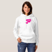 Gepersonaliseerde roze harten Nana Hoodie (Voorkant volledig)