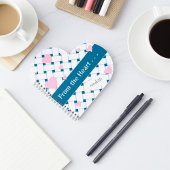 Gepersonaliseerde roze harten, Ocean Blue Weave Jo Notitieboek