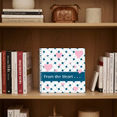 Gepersonaliseerde roze harten, Ocean Blue Weave Jo Notitieboek