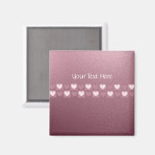 Gepersonaliseerde roze harten Pin Magneet (Voorkant / Achterkant)