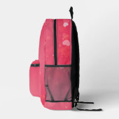 Gepersonaliseerde Roze Harten Rugzak – Aangepaste  (Rechts)