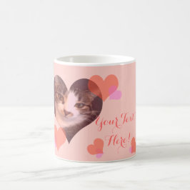 Gepersonaliseerde roze harten Valentijn Koffiemok