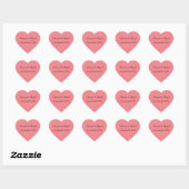 Gepersonaliseerde Roze Hartstickers Koppels Naam D Hart Sticker (Vel)