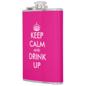 Gepersonaliseerde roze houd een heupkolf kalm voor heupfles (Links)