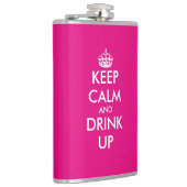 Gepersonaliseerde roze houd een heupkolf kalm voor heupfles (Rechts)