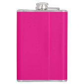 Gepersonaliseerde roze houd een heupkolf kalm voor heupfles (Achterkant)