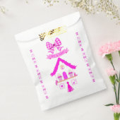 Gepersonaliseerde roze huis Het is een meisje Bedankzakje (Gezegeld)