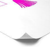 Gepersonaliseerde roze huis Het is een meisje Poster (Hoek)