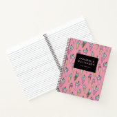 Gepersonaliseerde roze ijsje notitieboek (Binnen)