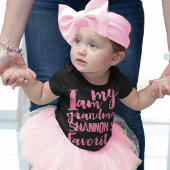 Gepersonaliseerde roze ik ben oma favoriet romper