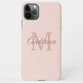 Gepersonaliseerde roze iPhone Case | Monogram en s Hoesje (Achterkant)
