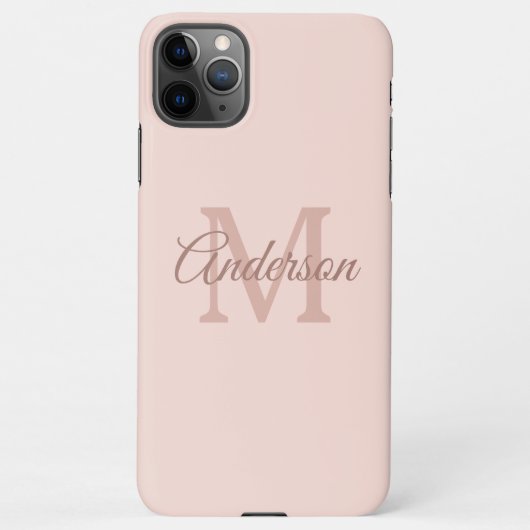 Gepersonaliseerde roze iPhone Case | Monogram en s iPhone Hoesje (Achterkant)