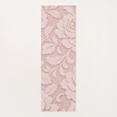 Gepersonaliseerde Roze Kant Bloem Romantisch Yogamat (Achterkant)