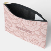 Gepersonaliseerde Roze Kant Bloemige Romantische Etui (Open)