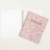 Gepersonaliseerde Roze Kant Bloemige Romantische Planner (Display)