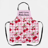 Gepersonaliseerde Roze Kersen Schort met Aangepast (Voorkant)