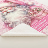 Gepersonaliseerde Roze Kerstman Meisjes Deken Kers (3/4)