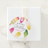 Gepersonaliseerde roze kinderen Birthday Party Bedankjes Labels (In situ)