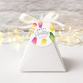 Gepersonaliseerde roze kinderen Birthday Party Bedankjes Labels