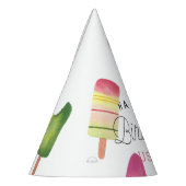 Gepersonaliseerde roze kinderen van afgelopen dag feesthoedjes (Links)