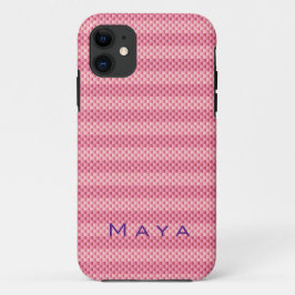 Gepersonaliseerde roze koolstofvezel gepatterd Case-Mate iPhone case