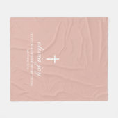 Gepersonaliseerde Roze Kruis Fleece Deken (Voorkant (Horizontaal))