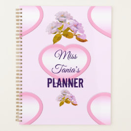 Gepersonaliseerde roze kunstleraar Planner