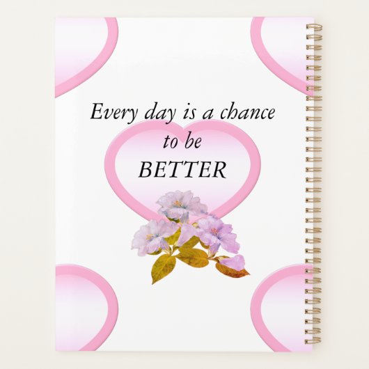 Gepersonaliseerde roze kunstleraar Planner (Achterkant)