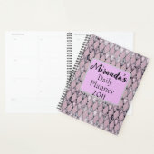 Gepersonaliseerde Roze Lavendel Harlequin Planner (Display)
