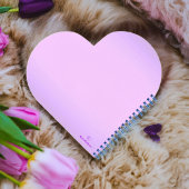 Gepersonaliseerde Roze Lavendel Hart Notitieboek