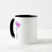 Gepersonaliseerde roze lelie bloem mok (Voorkant links)