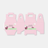 Gepersonaliseerde roze lieveheersbeestje Baby show Bedankdoosjes (Uitgevouwen)