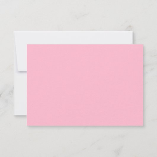 Gepersonaliseerde roze lint Note Kaart (Achterkant)