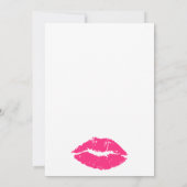 Gepersonaliseerde roze lippen Notecards Bedankkaart (Achterkant)