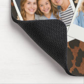 Gepersonaliseerde Roze Luipaardprint Chic Dierprin Muismat (Hoek)