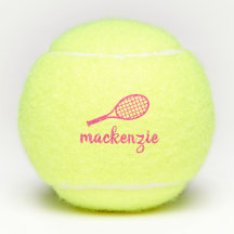 Gepersonaliseerde Roze Manuscript noem Tennis Ball