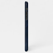 Gepersonaliseerde roze marine Glitter Marble BUDGE iPhone Hoesje (Linkerkant)