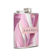 Gepersonaliseerde Roze Marshmallow Twist Heupfles (Rechts)