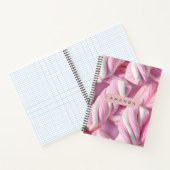 Gepersonaliseerde Roze Marshmallow Twist Notitieboek (Binnen)