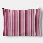 Gepersonaliseerde Roze Mauve Gestreept Groot Etui (Achterkant)