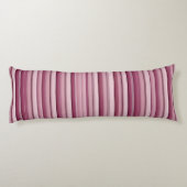 Gepersonaliseerde Roze Mauve Stripes Body Pillow Lichaamskussen (Achterkant)